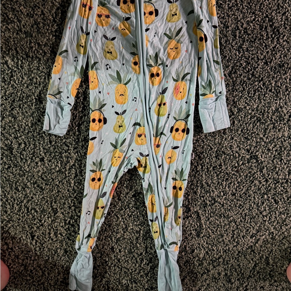 Little Sleepies Pineapple Music Print Kids Footie